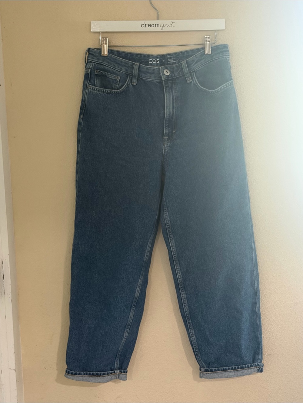 COS Dark Blue Boyfriend Jeans - Relaxed High Waist